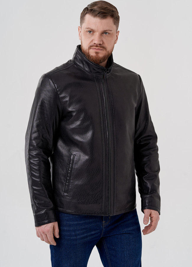 Мужская куртка из натуральной кожи  модель № 24395 универмаг малина