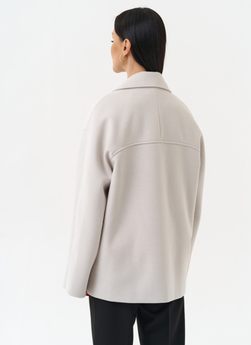 Укороченное двубортное пальто