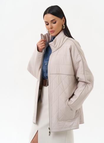 Женская двухсторонняя куртка с воротником стойкой