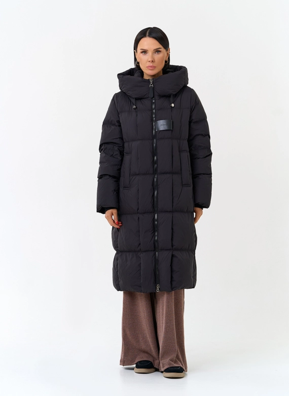 Женский пуховик с капюшоном фото