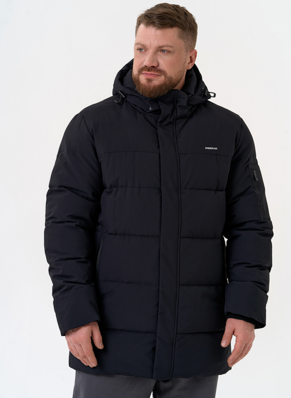 Мужской пуховик с капюшоном 