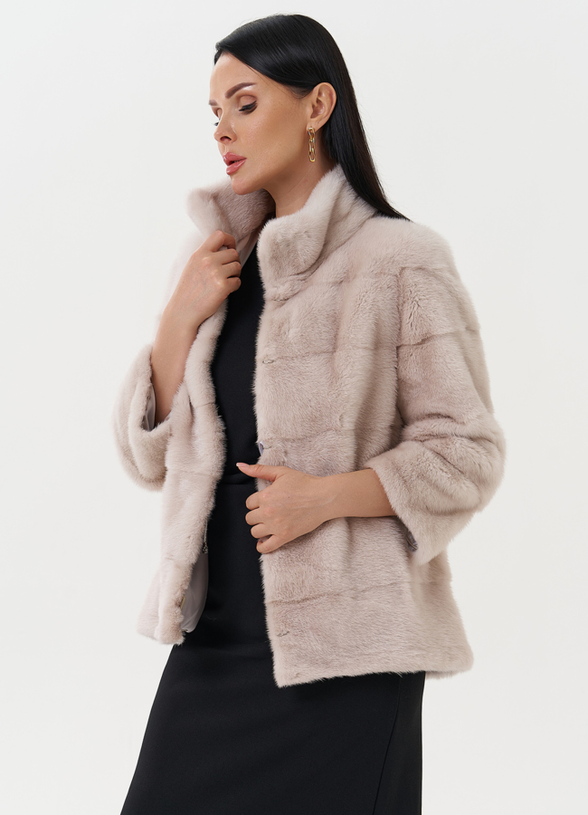 Шуба-трансформер из меха норки модель № 25962 универмаг малина