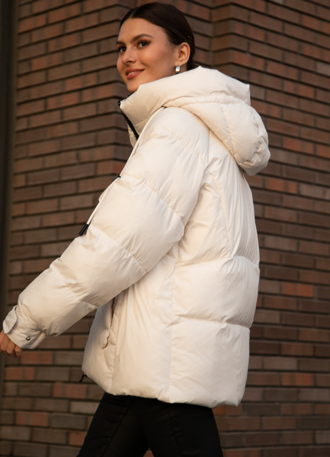 Женский пуховик с капюшоном  модель № 29115 в рассрочку