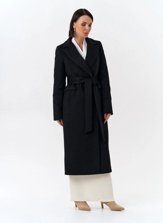 Женское пальто с поясом